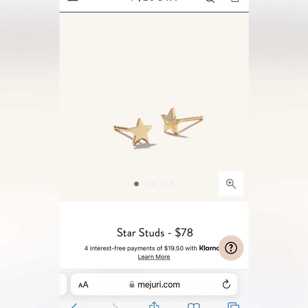Mejuri Star studded earrings 14k Yellow gold